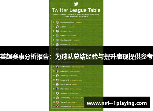 英超赛事分析报告：为球队总结经验与提升表现提供参考